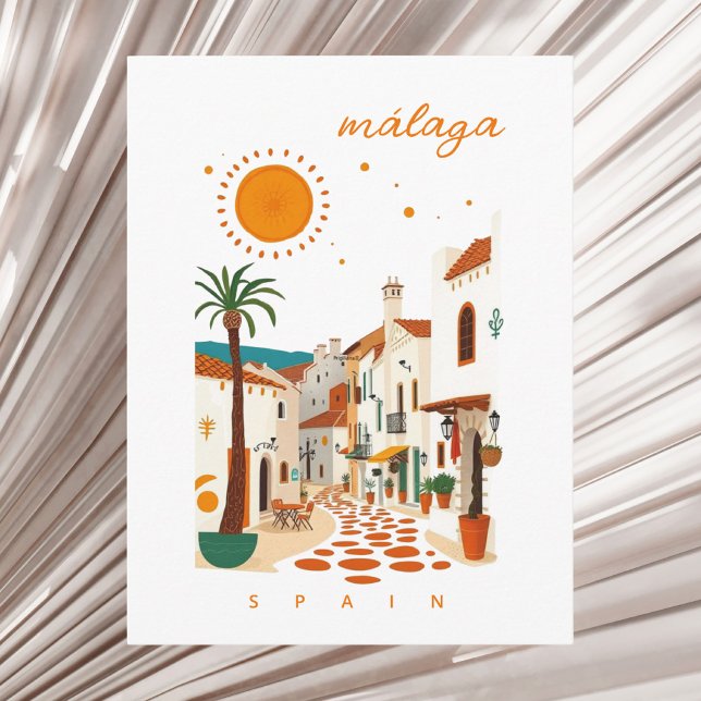 Malaga Málaga Spain white town vacation Postcard (Creator Uploaded)