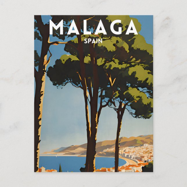 Malaga Spain Postcard (Front)