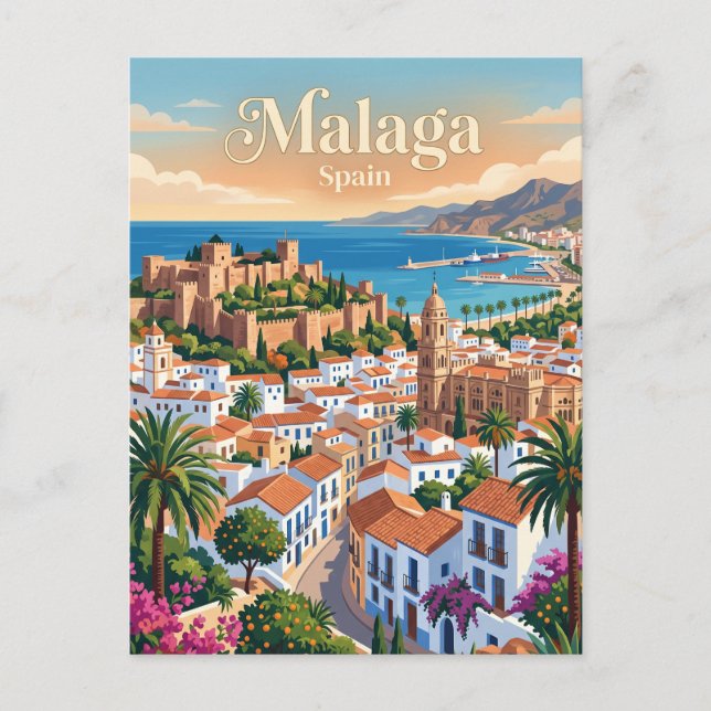 Malaga, Spain Postcard (Front)