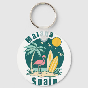 Malaga Spain Souvenirs Espana Travel Vacation Men Key Ring
