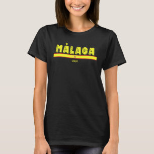 Málaga Spain Spanish Flag Espana Tourist Souveni T-Shirt