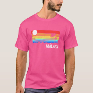 Málaga Sunrise Design Spain Andalusia Vacation Tra T-Shirt