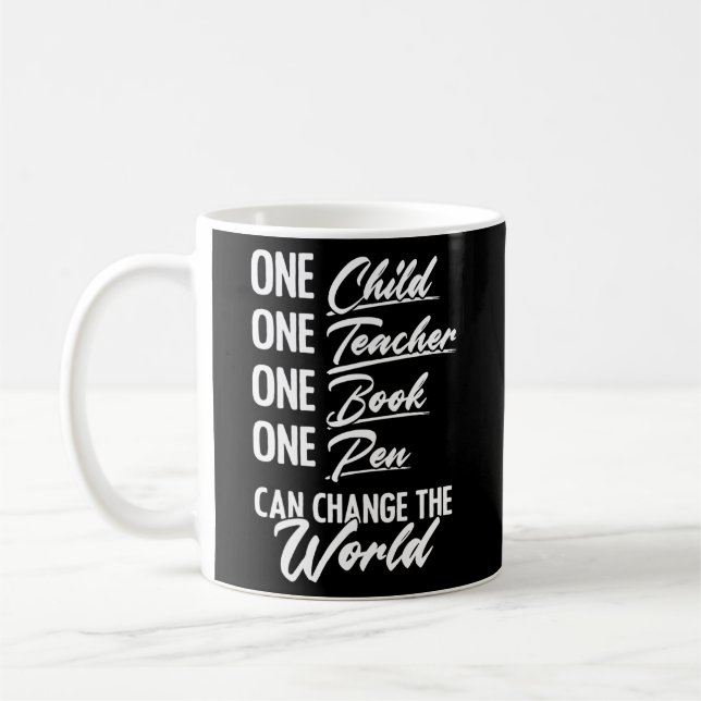 Malala Yousafzai Inspiration Quotes Malala Coffee Mug (Left)