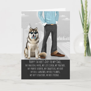 Malamute and Dad from the Dog Father's Day Holiday Card