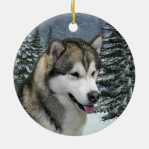 Malamute Christmas Ornament