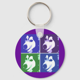Malamute Dog Key Ring