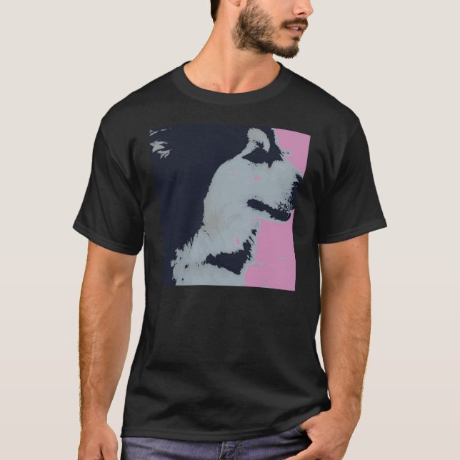 Malamute Dog Pop Art T-Shirt (Front)