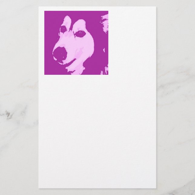 Malamute Dog Stationery (Front)