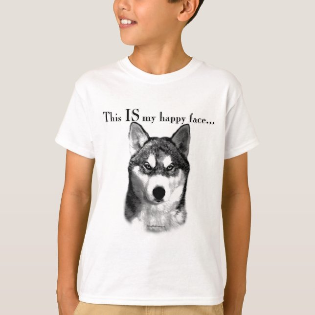 Malamute Happy Face T-Shirt (Front)