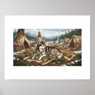 Malamute Mother Version 2 Poster