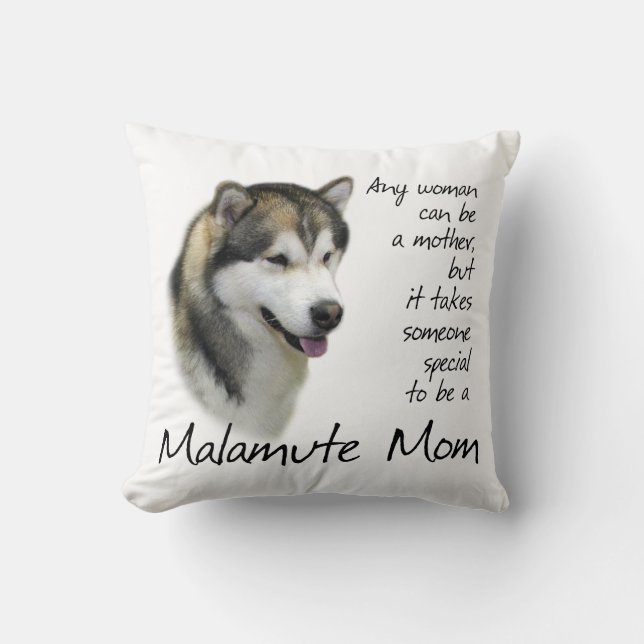 Malamute Mum Pillow (Front)