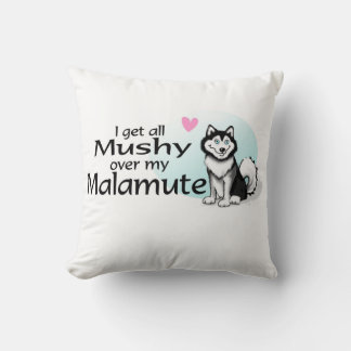 Malamute throw pillow