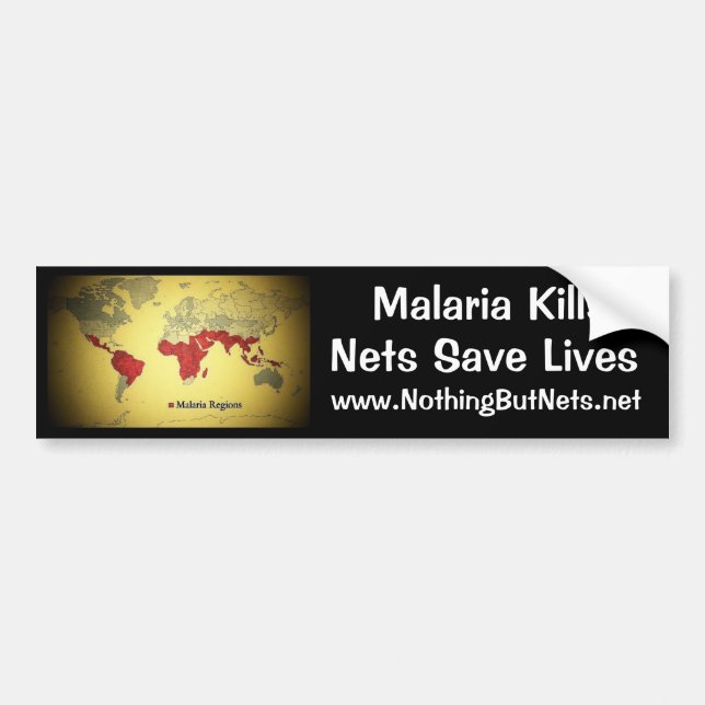 Malaria Kills, Nets Save Lives Bumper Sticker (Front)