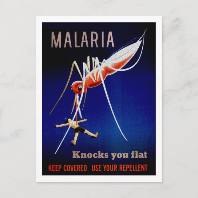 Malaria Kills Postcard (Front)