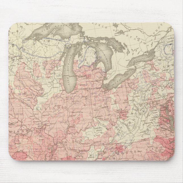 Malarial Deaths, Statistical US Lithograph Mouse Pad (Front)