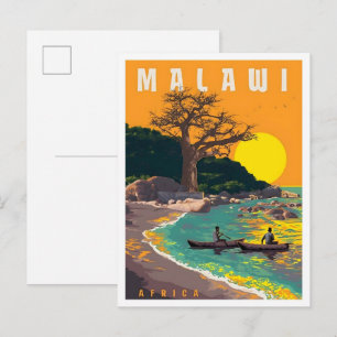 Malawi Africa Vintage Travel Postcard