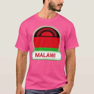 Malawi Country Badge Malawi Flag T-Shirt