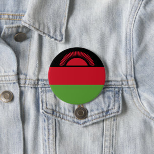 Malawi flag 7.5 cm round badge