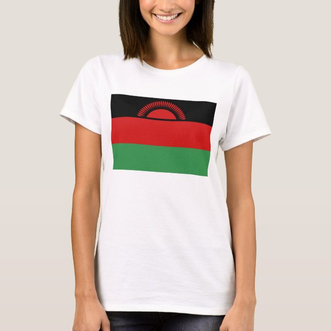 Malawi Flag and Map T-Shirt (Front)