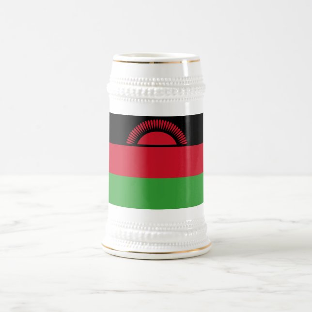 Malawi Flag Beer Stein (Center)