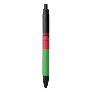 Malawi Flag Black Ink Pen