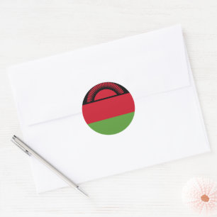 Malawi flag classic round sticker