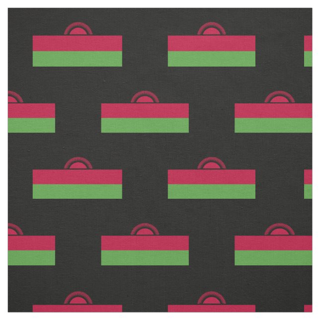 Malawi Flag Fabric (Swatch)
