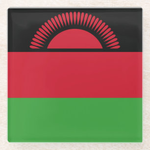 Malawi Flag Glass Coaster