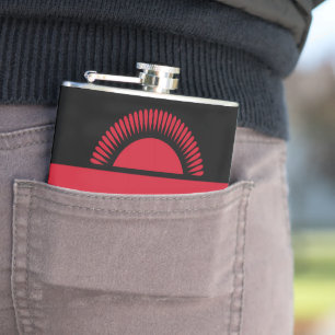 Malawi flag hip flask