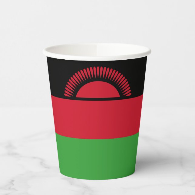 Malawi Flag Paper Cups (Left)