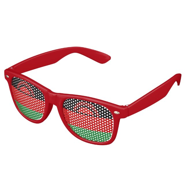 Malawi Flag Retro Sunglasses (Angled)