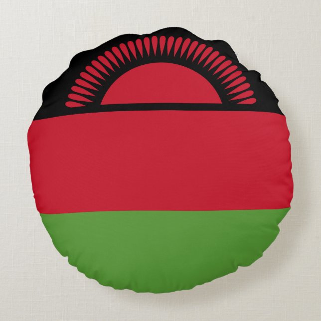Malawi flag round cushion (Back)