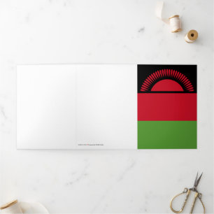 Malawi flag Tri-Fold card