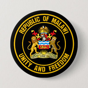 Malawi Round Emblem 7.5 Cm Round Badge