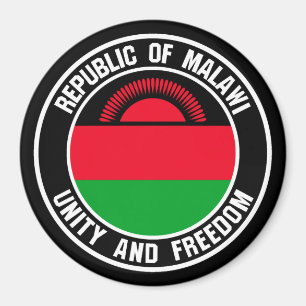Malawi  Round Emblem Magnet