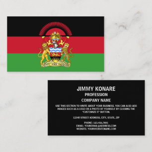 Malawian Flag & Coat of Arms, Flag of Malawi Business Card
