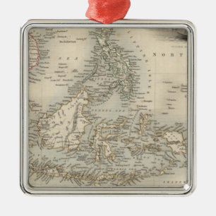Malay Archipelago, or East India Islands Metal Tree Decoration