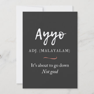 malayalam tshirt ayyo definition invitation