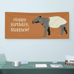 Malayan or Asian Tapir Custom Message Banner
