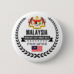 Malaysia 6 Cm Round Badge