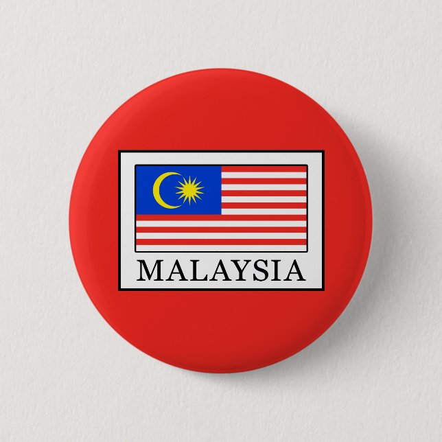Malaysia 6 Cm Round Badge (Front)