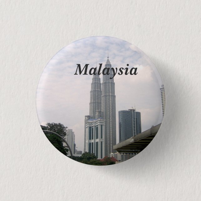 Malaysia Cityscape 3 Cm Round Badge (Front)