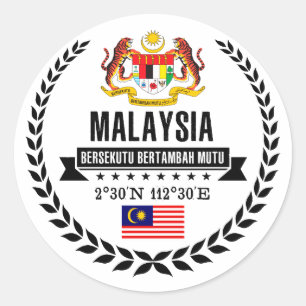 Malaysia Classic Round Sticker