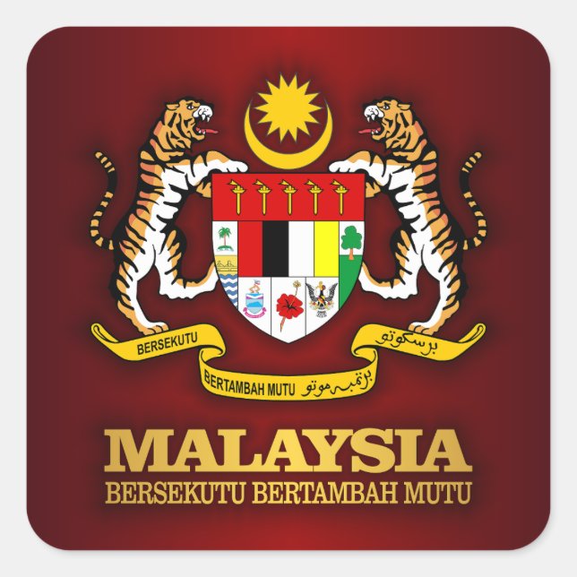 Malaysia COA Square Sticker (Front)