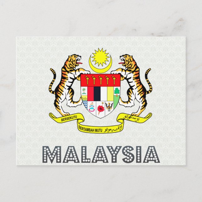 Malaysia Coat of Arms Postcard (Front)
