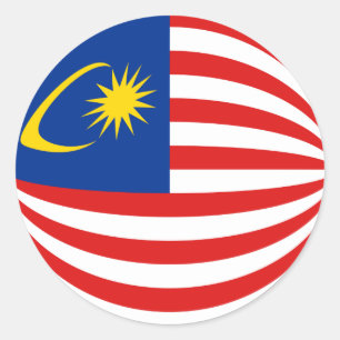Malaysia Fisheye Flag Sticker