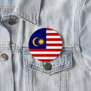 Malaysia flag 7.5 cm round badge