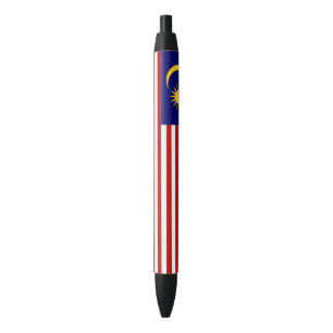 Malaysia Flag Black Ink Pen