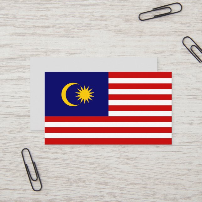 Malaysia flag business card (Front/Back In Situ)