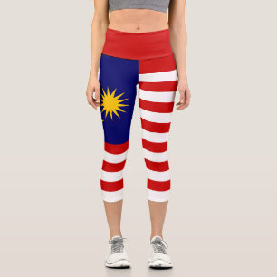 Malaysia Flag Capri Leggings
